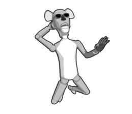 Strange koala doll sticker #10084739