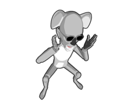 Strange koala doll sticker #10084744