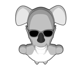 Strange koala doll sticker #10084745