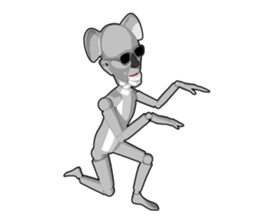 Strange koala doll sticker #10084746