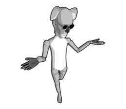 Strange koala doll sticker #10084748