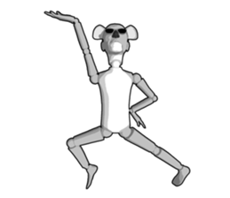 Strange koala doll sticker #10084749