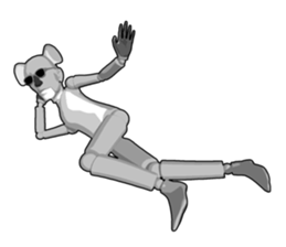 Strange koala doll sticker #10084753