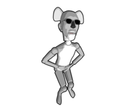 Strange koala doll sticker #10084755