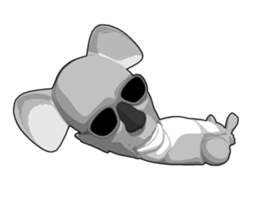 Strange koala doll sticker #10084756