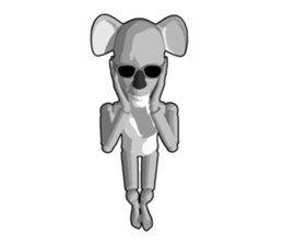 Strange koala doll sticker #10084757
