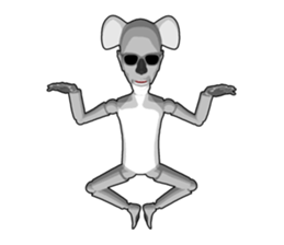 Strange koala doll sticker #10084763