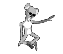 Strange koala doll sticker #10084764