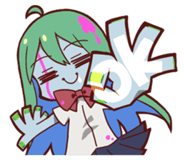 Zombie girl zombie-chan sticker #10085257