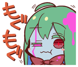 Zombie girl zombie-chan sticker #10085264