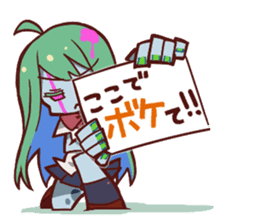 Zombie girl zombie-chan sticker #10085269