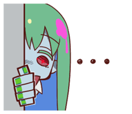 Zombie girl zombie-chan sticker #10085275