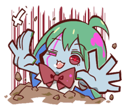 Zombie girl zombie-chan sticker #10085279