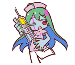 Zombie girl zombie-chan sticker #10085280