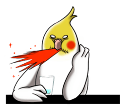 Creatures such as the cockatiel 3 sticker #10085469