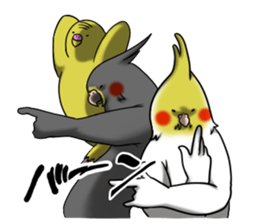 Creatures such as the cockatiel 3 sticker #10085495