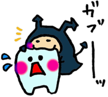 Teeth and Tooth decay fungus etc sticker #10085957