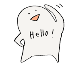 white one round guy2 sticker #10088216