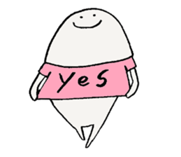 white one round guy2 sticker #10088221