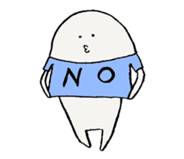 white one round guy2 sticker #10088222