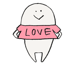 white one round guy2 sticker #10088223