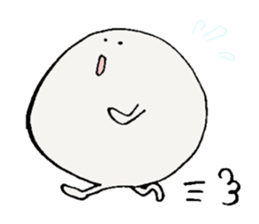 white one round guy2 sticker #10088227