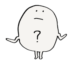 white one round guy2 sticker #10088229