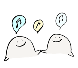 white one round guy2 sticker #10088234