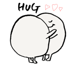 white one round guy2 sticker #10088235