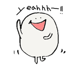 white one round guy2 sticker #10088236