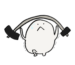 white one round guy2 sticker #10088238