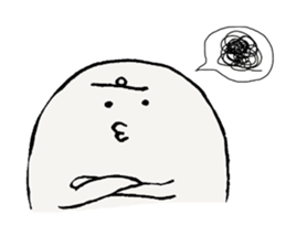 white one round guy2 sticker #10088242