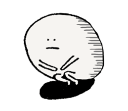 white one round guy2 sticker #10088243