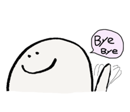 white one round guy2 sticker #10088246