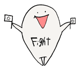 white one round guy2 sticker #10088248