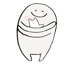 white one round guy2 sticker #10088250