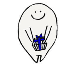 white one round guy2 sticker #10088252