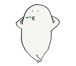 white one round guy2 sticker #10088253