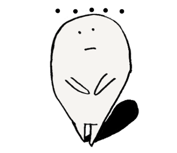 white one round guy2 sticker #10088254