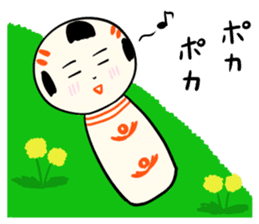 kokeshi doll spring sticker #10088256