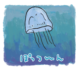Feeling of jellyfish sticker #10089018