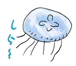 Feeling of jellyfish sticker #10089032