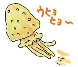 Feeling of jellyfish sticker #10089041