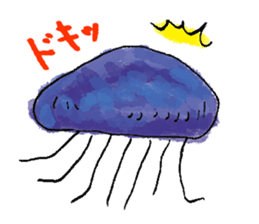 Feeling of jellyfish sticker #10089042