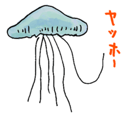 Feeling of jellyfish sticker #10089044