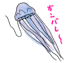 Feeling of jellyfish sticker #10089054