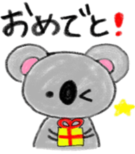 a cute koala sticker sticker #10090046