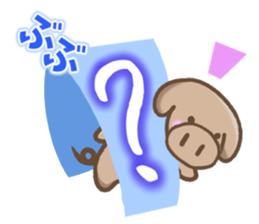 Friendly pig Sticker sticker #10091300