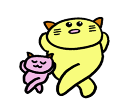 Large cat, and a small cat sticker #10092341