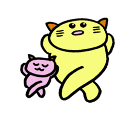 Large cat, and a small cat sticker #10092341